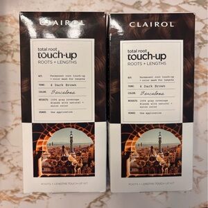 Clairol Total Root Touch-Up Roots + Lengths Hair Color 4 Dark Brown SET OF 2